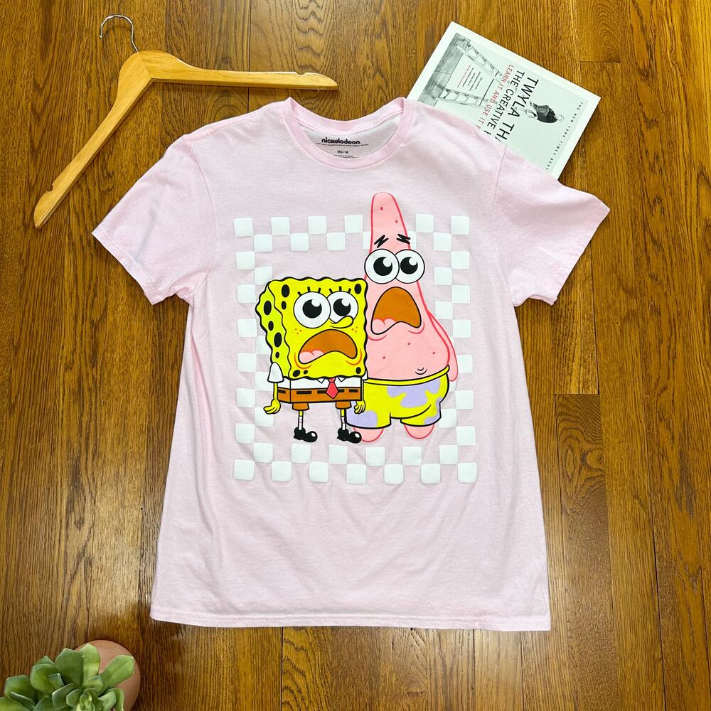 Nickelodeon Pink Spongebob & Patrick Star Graphic T-Shirt